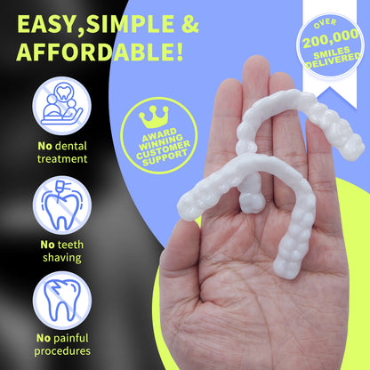 2pcs Teeth whitening custom-made fake braces Fake Teeth Veneers