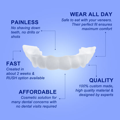 2pcs Teeth whitening custom-made fake braces Fake Teeth Veneers