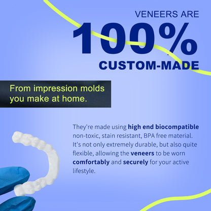 2pcs Teeth whitening custom-made fake braces Fake Teeth Veneers